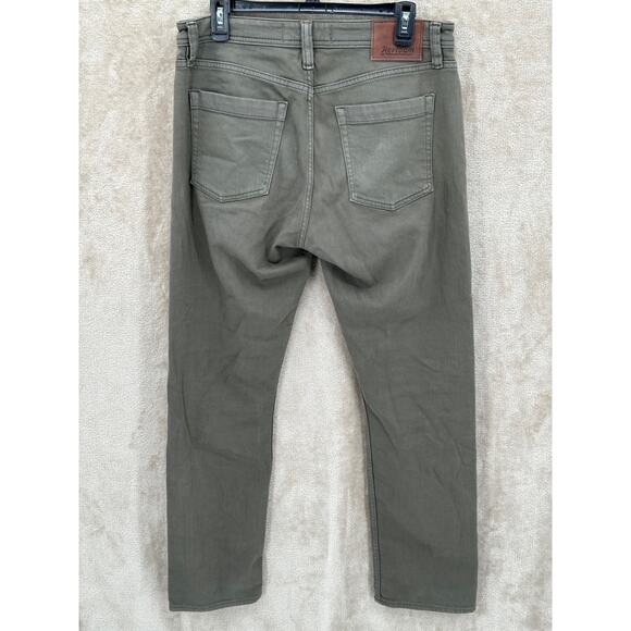 Revtown Jeans Mens 33x30 Olive Green Sharp Decade Denim Slim Straight Stretch - Picture 3 of 12